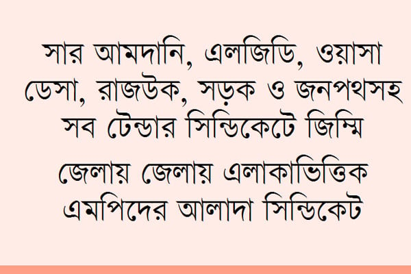 সব কিছু জিম্মি সিন্ডিকেটে