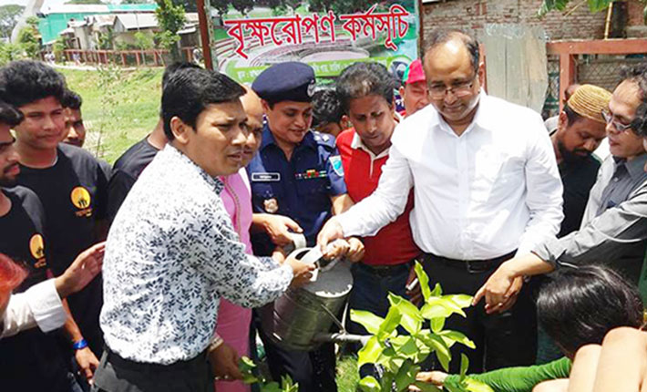 কিশোরগঞ্জে এক লাখ চারা রোপণ কর্মসূচির উদ্বোধন