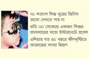 বাড়ছে শিশুদের ক্ষীণদৃষ্টি সমস্যা