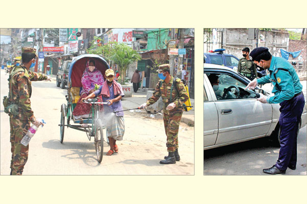 করোনা মোকাবিলায় সারা দেশে ব্যস্ততা সেনা পুলিশ র‌্যাবের