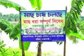 সাইনবোর্ড লাগিয়ে সন্ধ্যা নদী দখল