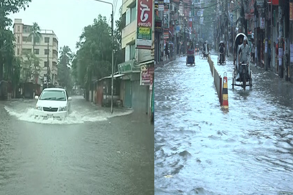 অবিরাম বৃষ্টিতে বরিশালে জলাবদ্ধতা

