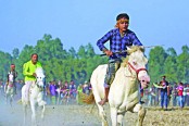 ঘোড়দৌড় এখনো গ্রামবাংলার ঐতিহ্য