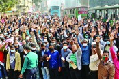 পররাষ্ট্র মন্ত্রণালয়ের সামনে কাতার ফেরতদের বিক্ষোভ