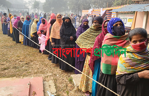 শ্রীপুর পৌরসভা নির্বাচনে ভোটারদের উপস্থিতি সন্তোষজনক