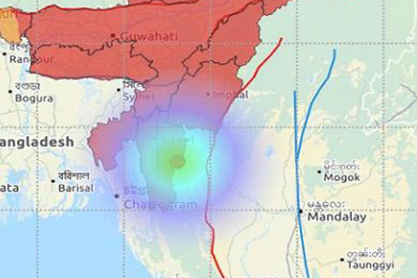 শক্তিশালী ভূমিকম্পে কেঁপে উঠল মিজোরাম