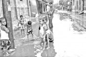 কোটি টাকার ড্রেন নির্মাণের পরও জলাবদ্ধতা
