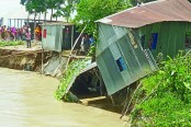 হঠাৎ পদ্মায় ভয়াবহ ভাঙন নদীগর্ভে ১৬ বসতবাড়ি