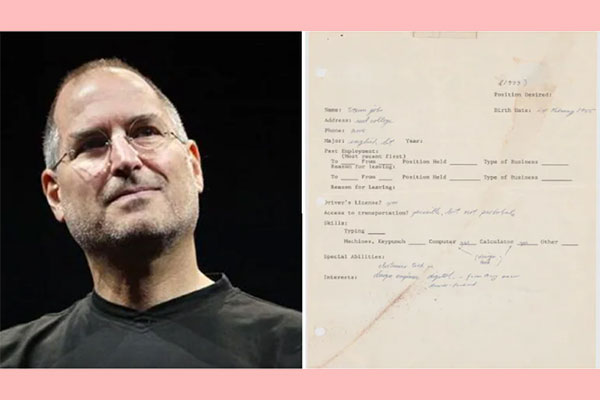 The price of the job application of Steve Jobs is two and a half crore rupees!