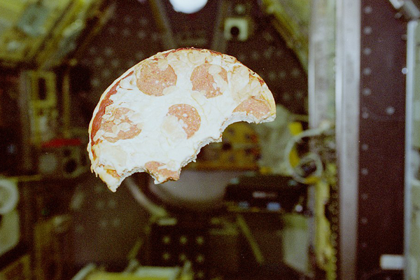 This time seven hungry astronauts will also find smoked pizza in space!
