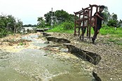 বন্যায় দুর্ভোগ ভাঙনে বিলীন ঘরবাড়ি