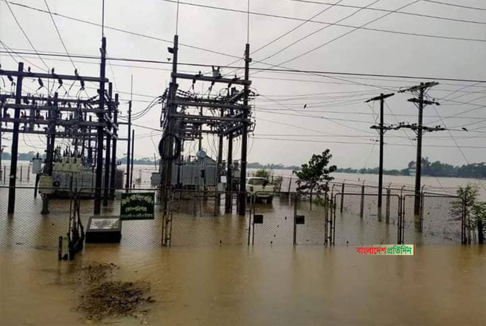 পাহাড়ি ঢল ও বন্যার পানি : নিরাপত্তার স্বার্থে ছাতক ও সুনামগঞ্জ গ্রিড উপকেন্দ্র বন্ধ