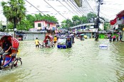 বন্যায় ভাসছে সিলেট সুনামগঞ্জ