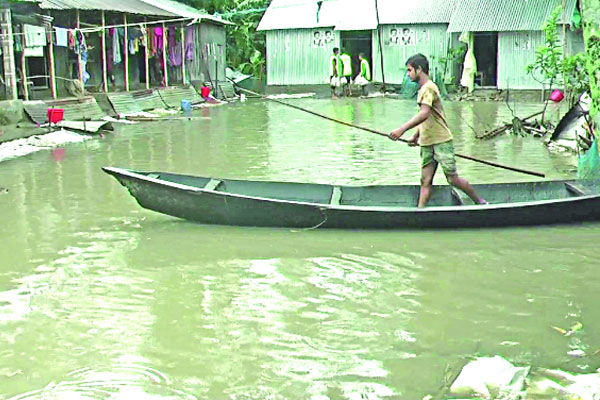 সিলেটে যে কারণে ধীরে কমছে বন্যার পানি