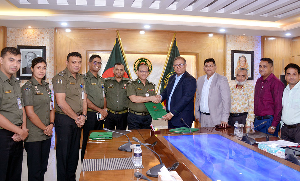 রূপালী ব্যাংক-আনসার ও গ্রাম প্রতিরক্ষা বাহিনীর মধ্যে চুক্তি