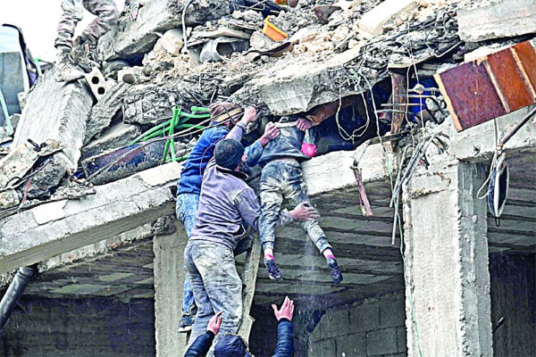 Earthquake ruins Turkey Syria