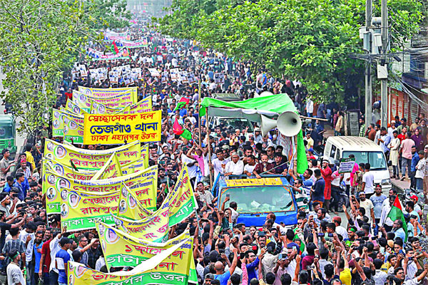 এক দফা আদায়ে ঢাকায় বিএনপির গণমিছিল