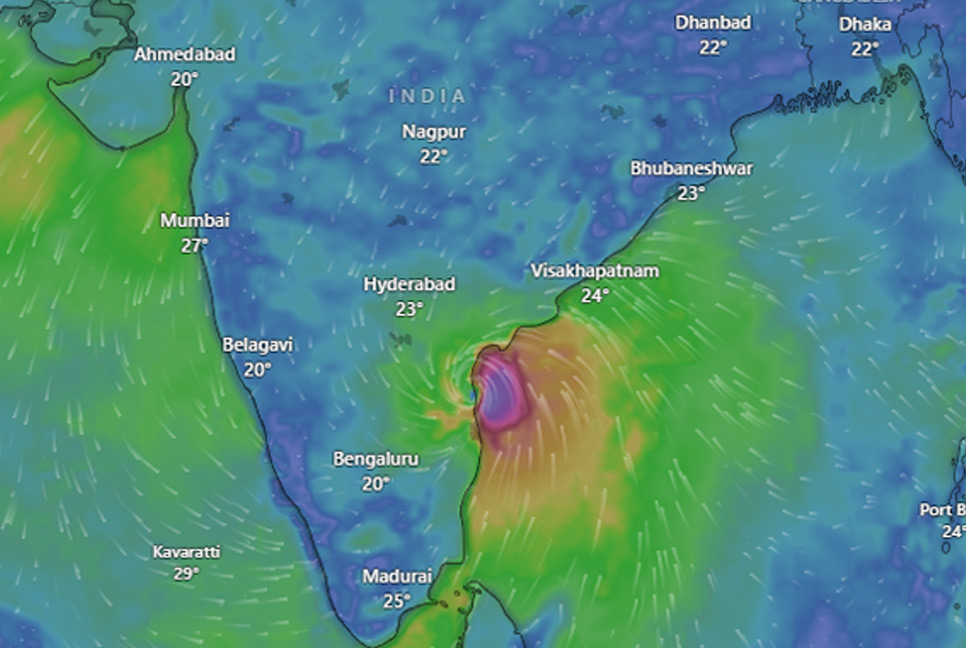 ভারতে আজ আঘাত হানতে পারে ঘূর্ণিঝড় ‘মিগজাউম’