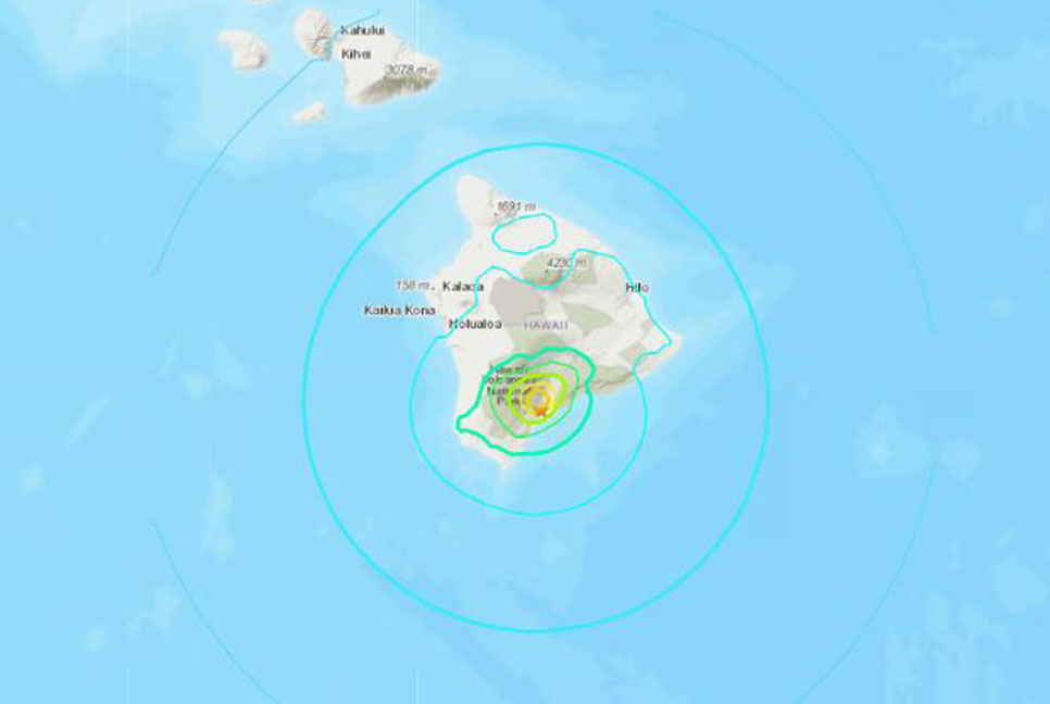 ভূমিকম্পে কেঁপে উঠল আমেরিকার হাওয়াই দ্বীপপুঞ্জ