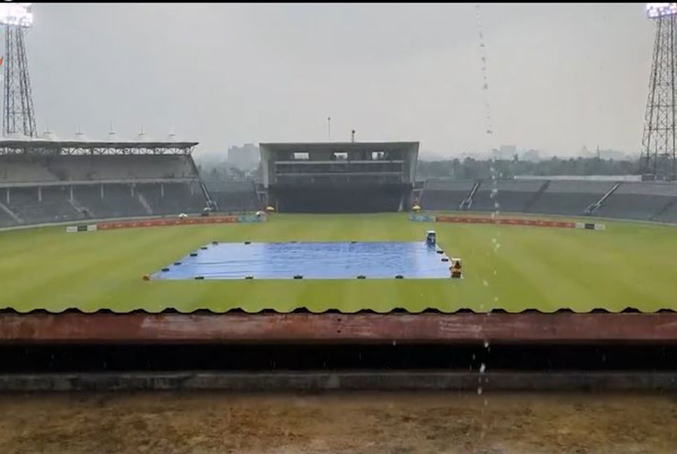 সিলেটে বৃষ্টিতে বন্ধ বাংলাদেশের খেলা