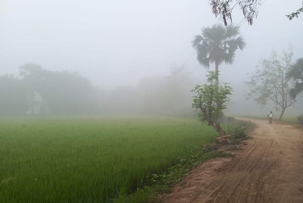 পাবনায় গরমের মধ্যে হঠাৎ ভোরে কুয়াশা