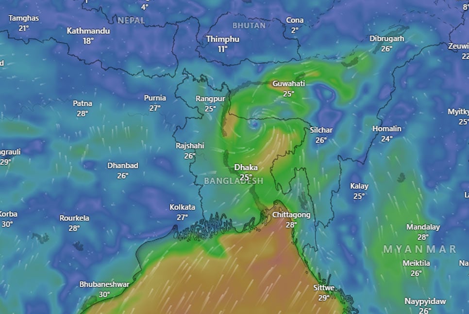 নিম্নচাপ হয়ে ঘূর্ণিঝড় রিমাল এখন কোথায়?