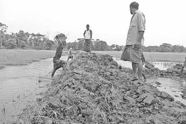 স্বেচ্ছাশ্রমে দেড় কিমি রাস্তা