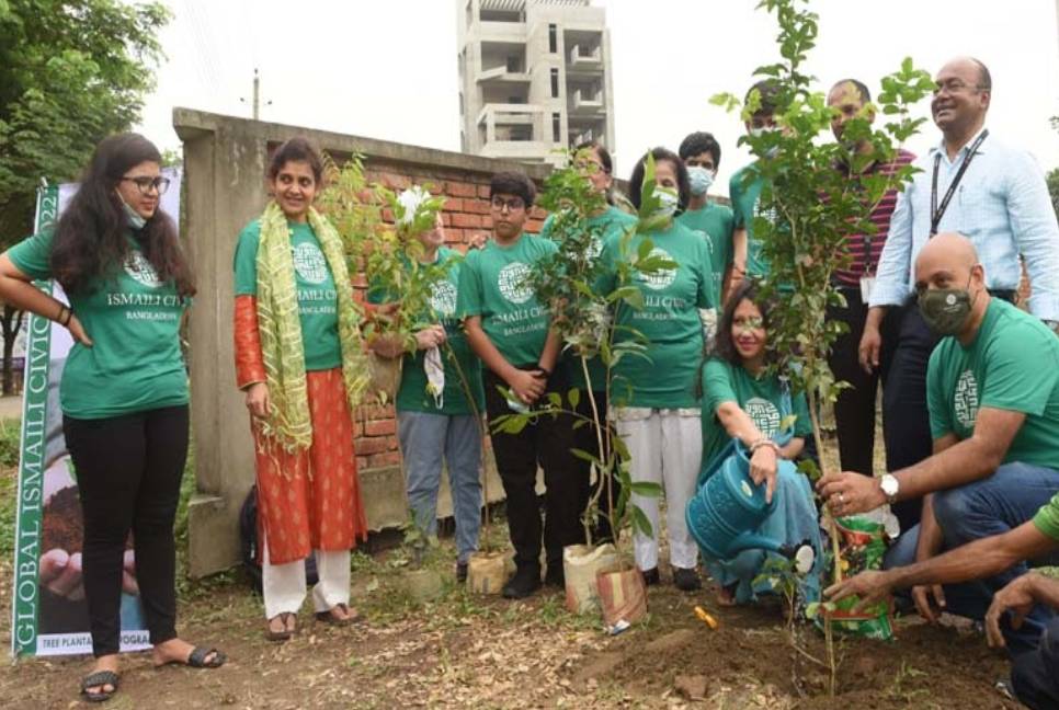 Tree plantation at Bashundhara on 'Global Ismaili CIVIC Day'