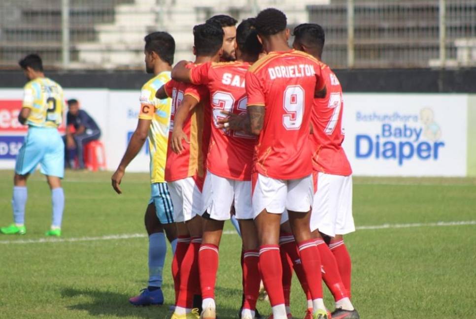 Bashundhara Kings beats Fakirapool YMC by 14-0 goals  