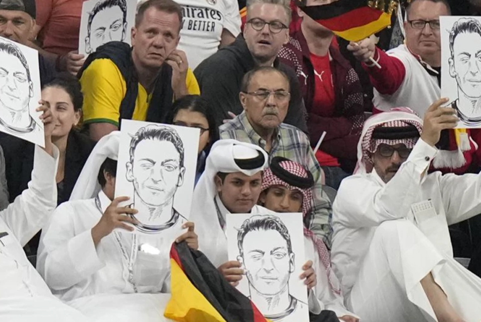 Qatari fans hit back at Germany by recalling Özil in protest