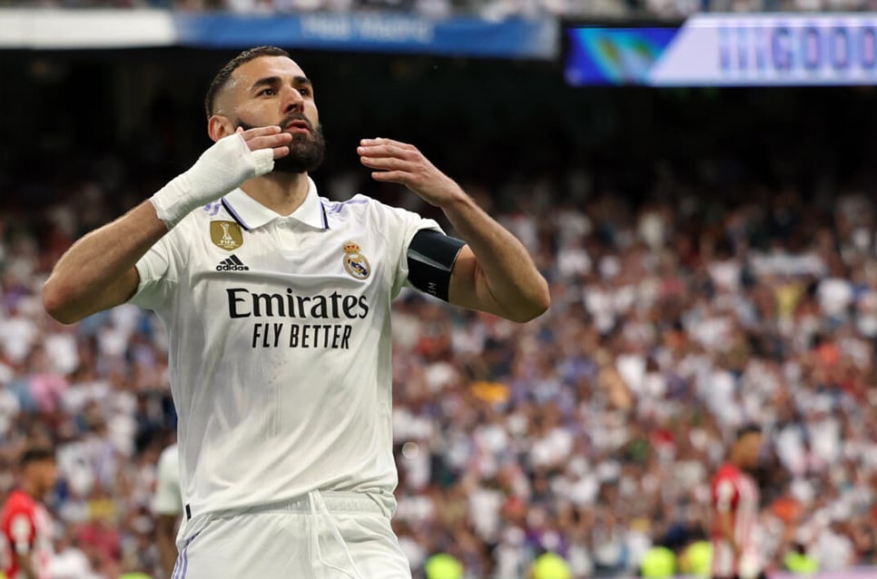 'Legendary' Benzema strikes on Madrid farewell, Valladolid relegated