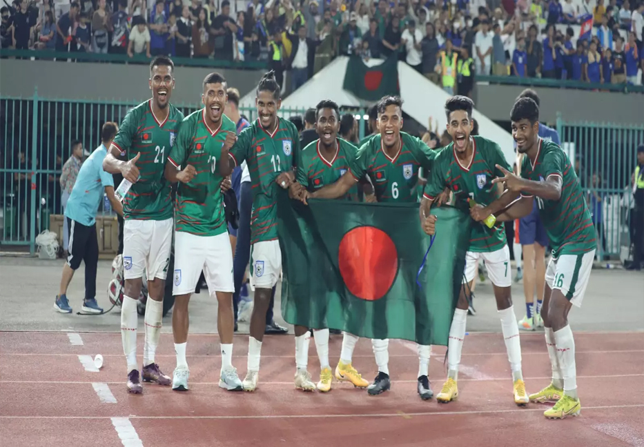 Bangladesh beat Cambodia 1-0 FIFA friendly international 