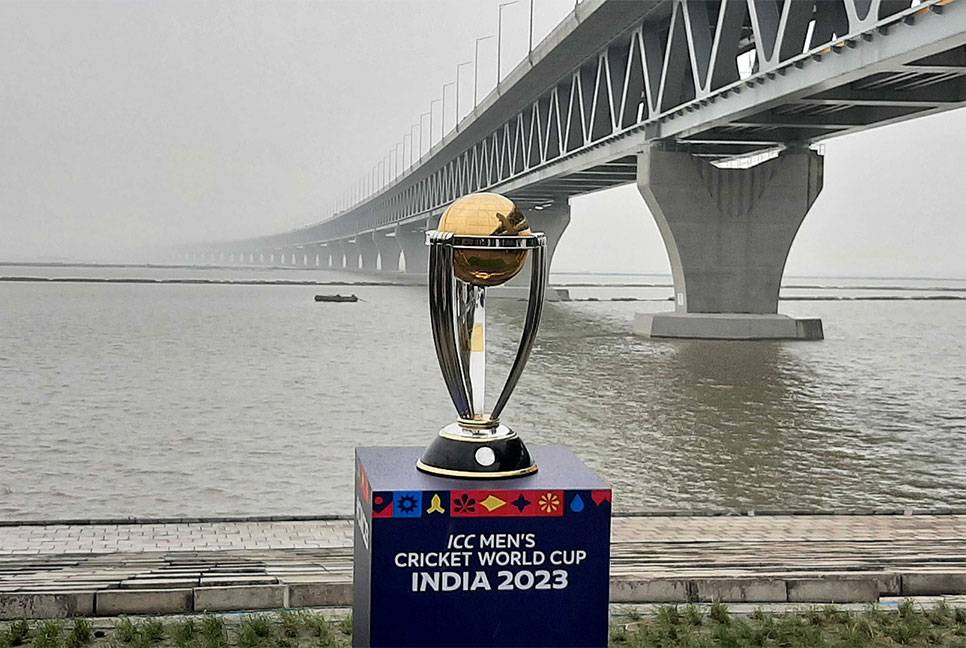 ICC trophy at iconic Padma Bridge    