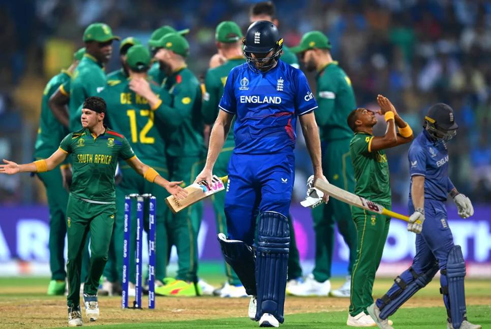 South Africa win by 229 runs against champion England