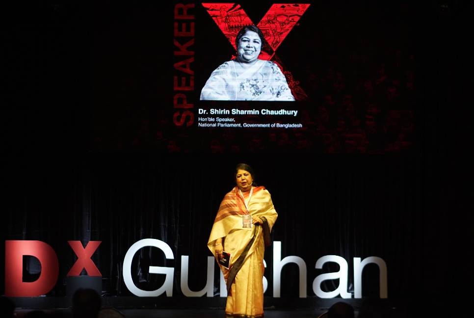 Speaker speaks at TEDxGulshan 2023