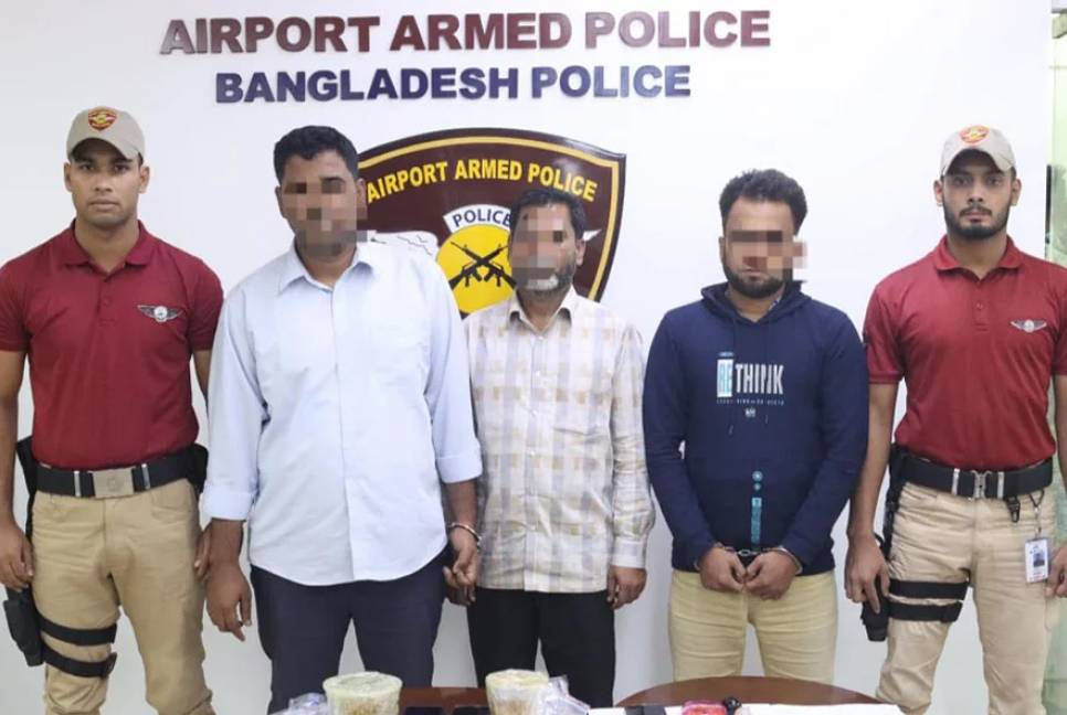 Gold worth Tk 7cr seized at Dhaka airport, 4 detained