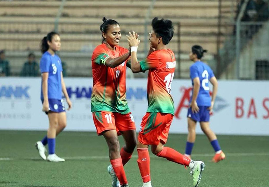 Bangladesh Women footballers crush Singapore 8-0 