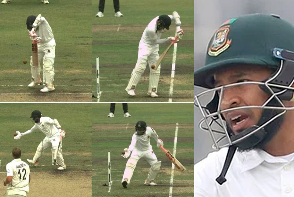 Mushfiqur out for obstructing the field