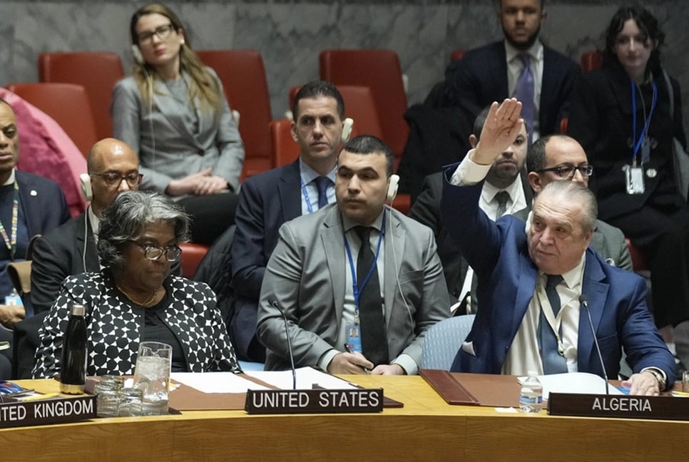 US vetoes against Arab-backed UN resolution for immediate cease-fire in Gaza