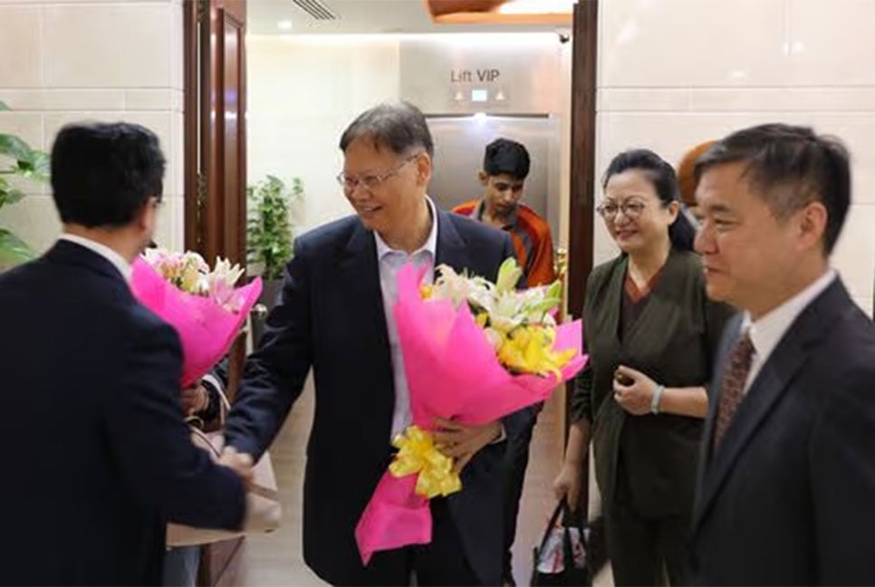 China’s new envoy to India vows to deepen understanding after arriving in Delhi 