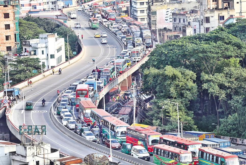 Hanif Flyover gridlock causes unbearable suffering