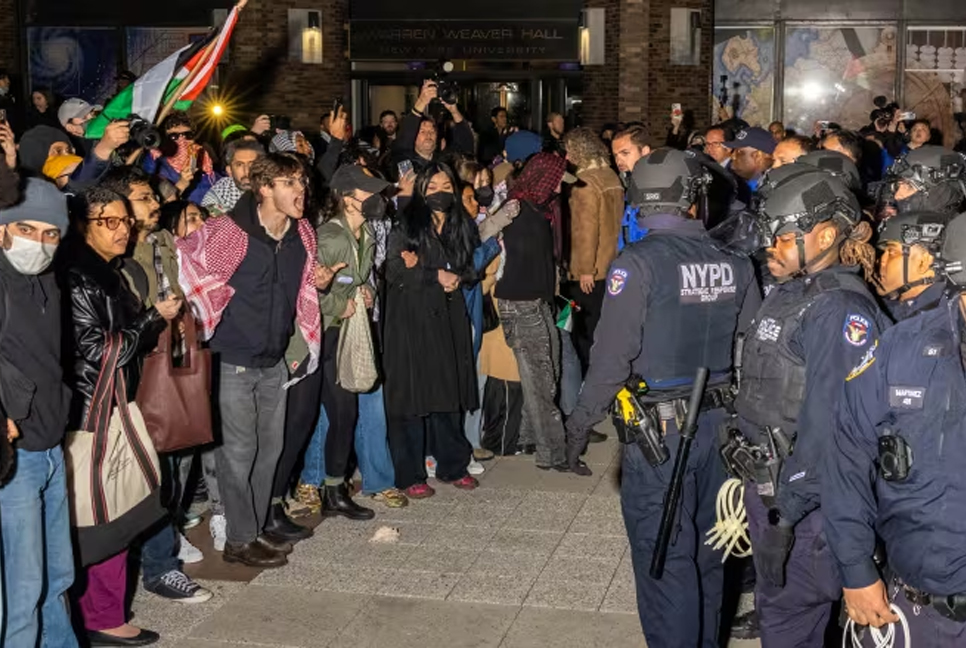 Police beat and arrest pro-Palestinian protesters in New York