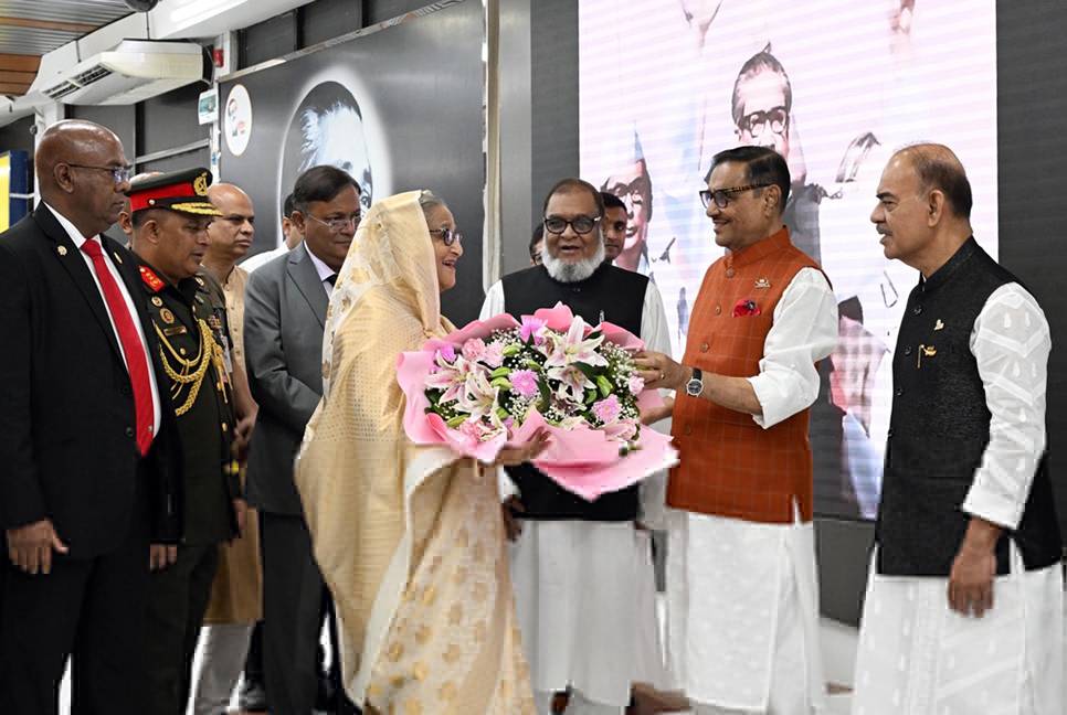 Hasina returns home after 2-day state visit to India
