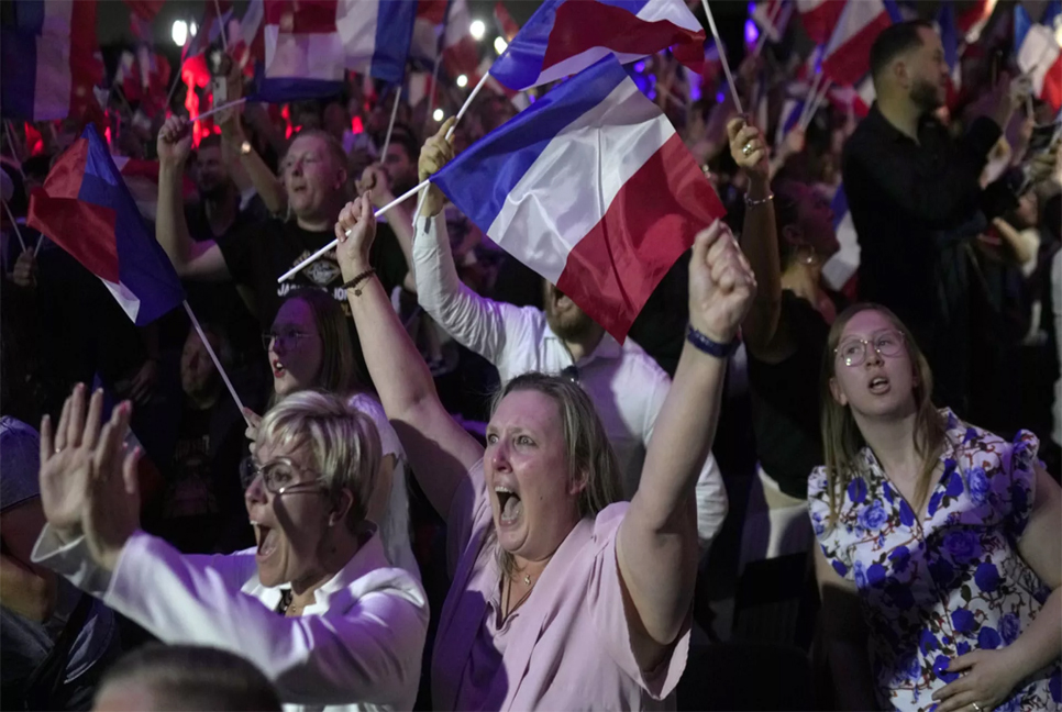 France's far right celebrates lead and seeks majority