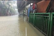Hevay rain in Dhaka since morning as water accumulated on many roads